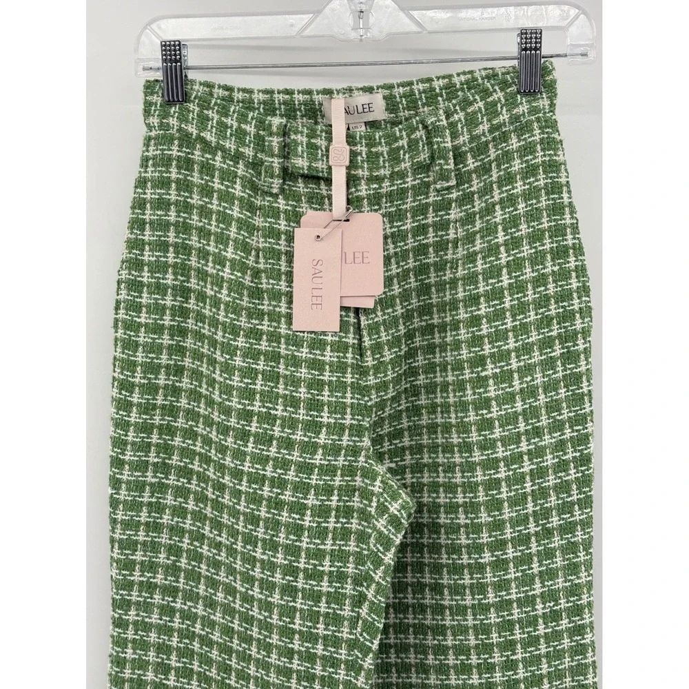 Green Checkered Women's Trousers - Picture 3 of 16